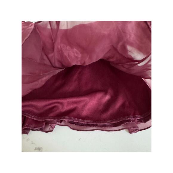 NWT Thirty / Thirty LA Women's Sheer Peplum Top Blouse Deep Pink Size Medium - Picture 6 of 8